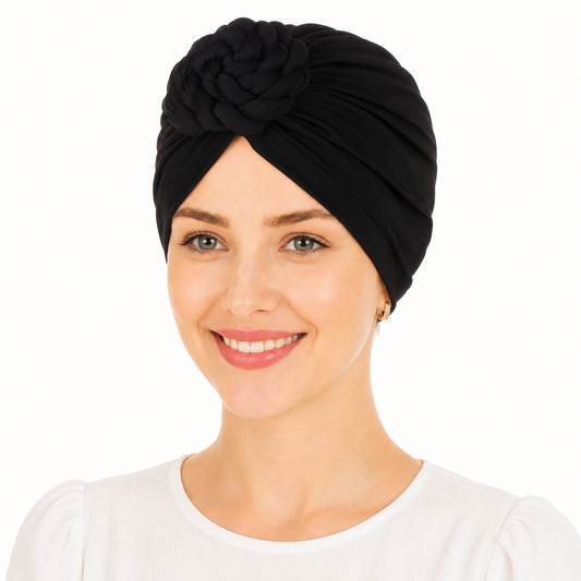 Braided top hair cap