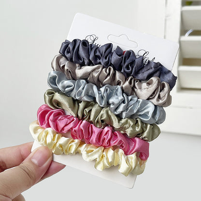 6-pack satin hair elastic