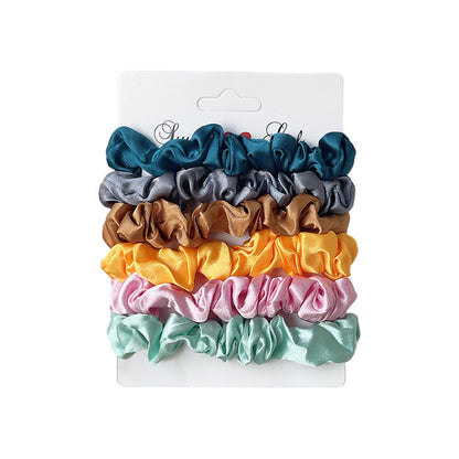 6-pack satin hair elastic