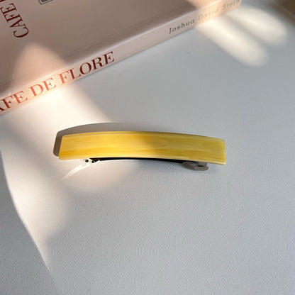 Slim rectangle resin barrette