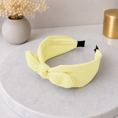 Plain headband with bow