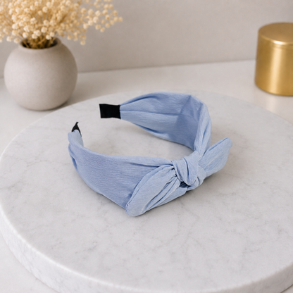 Plain headband with bow