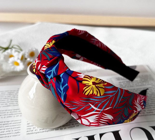 Floral knotted headband