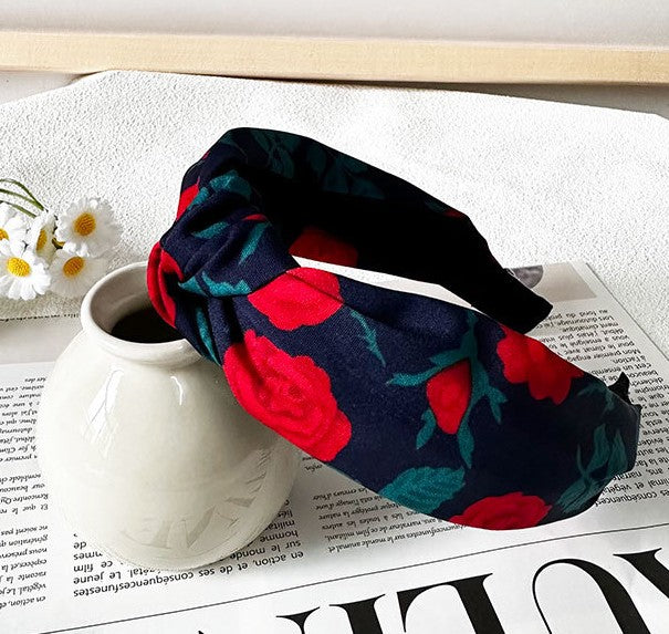 Floral knotted headband