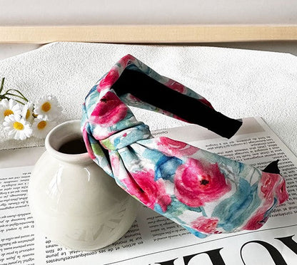 Floral knotted headband