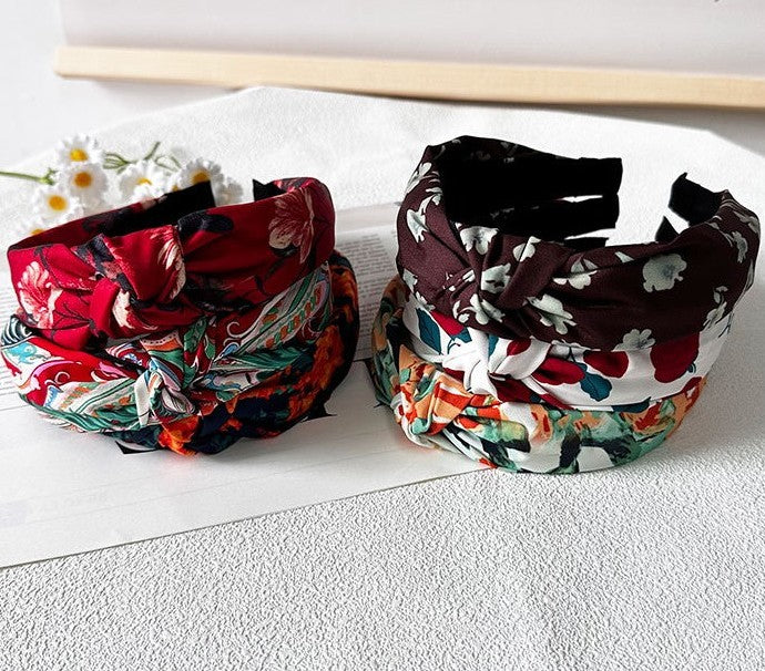 Floral knotted headband