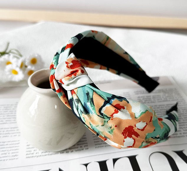 Floral knotted headband