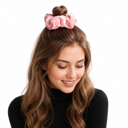 Large velvet scrunchies