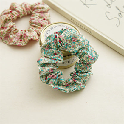 3-pack cotton floral scrunchies