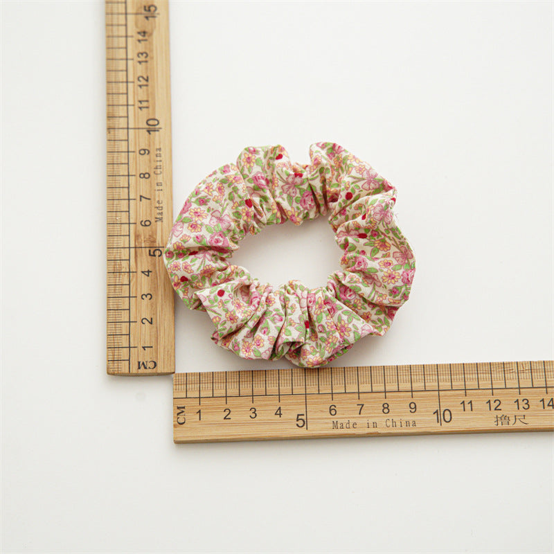 3-pack cotton floral scrunchies