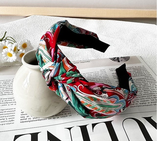 Floral knotted headband