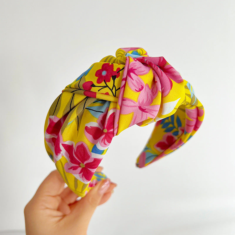 Floral large knotted headband