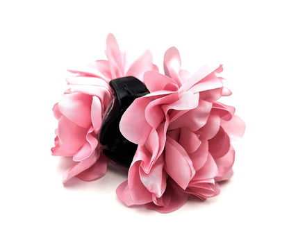 Fabric roses hair claw
