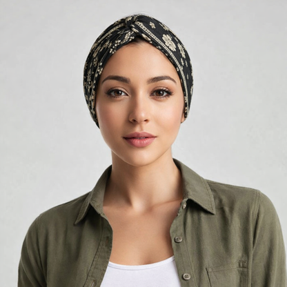 Bohemian style printed twist headband