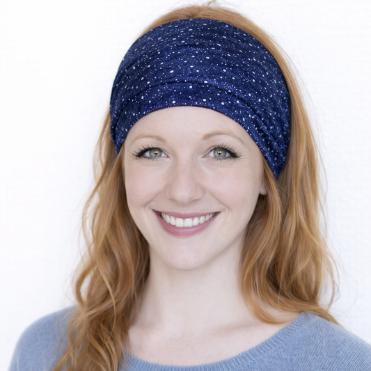 Multi-purpose seamless head wrap in multicolour print