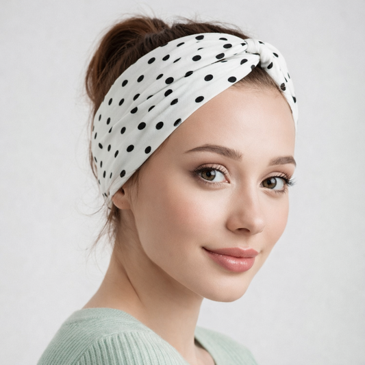 Polka dots turban headband