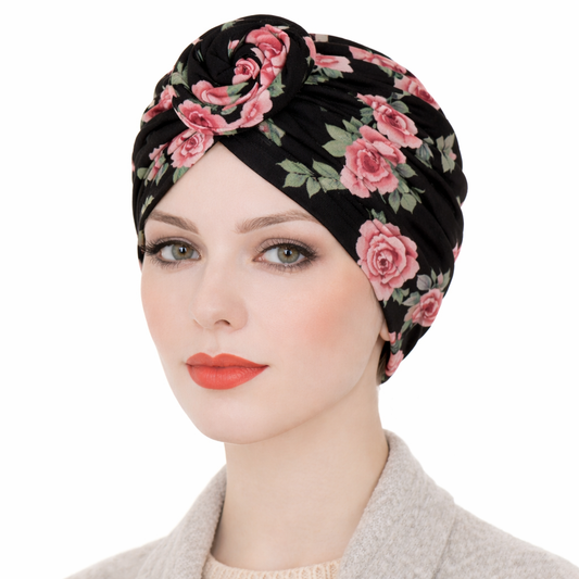 Floral hair cap