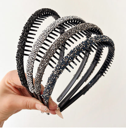 Combed headband with glitters