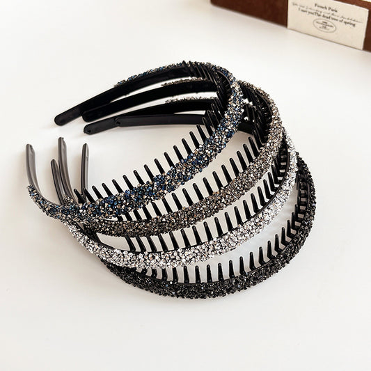 Combed headband with glitters