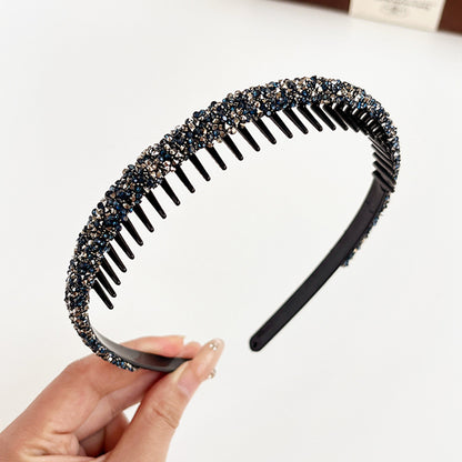 Combed headband with glitters