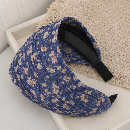9cm pleated floral headband