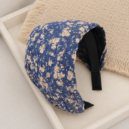 9cm pleated floral headband