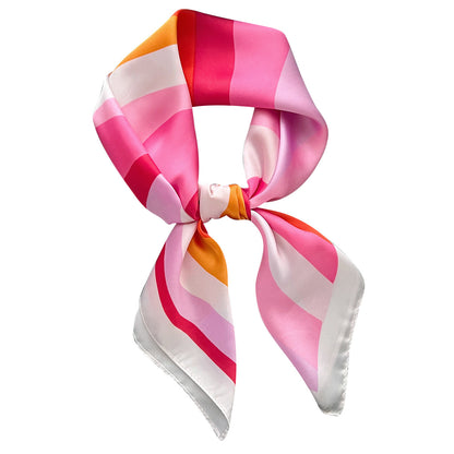 Vibrant pink square scarf