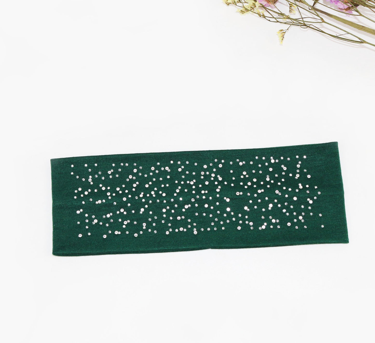 Cotton loop hair band with glitters
