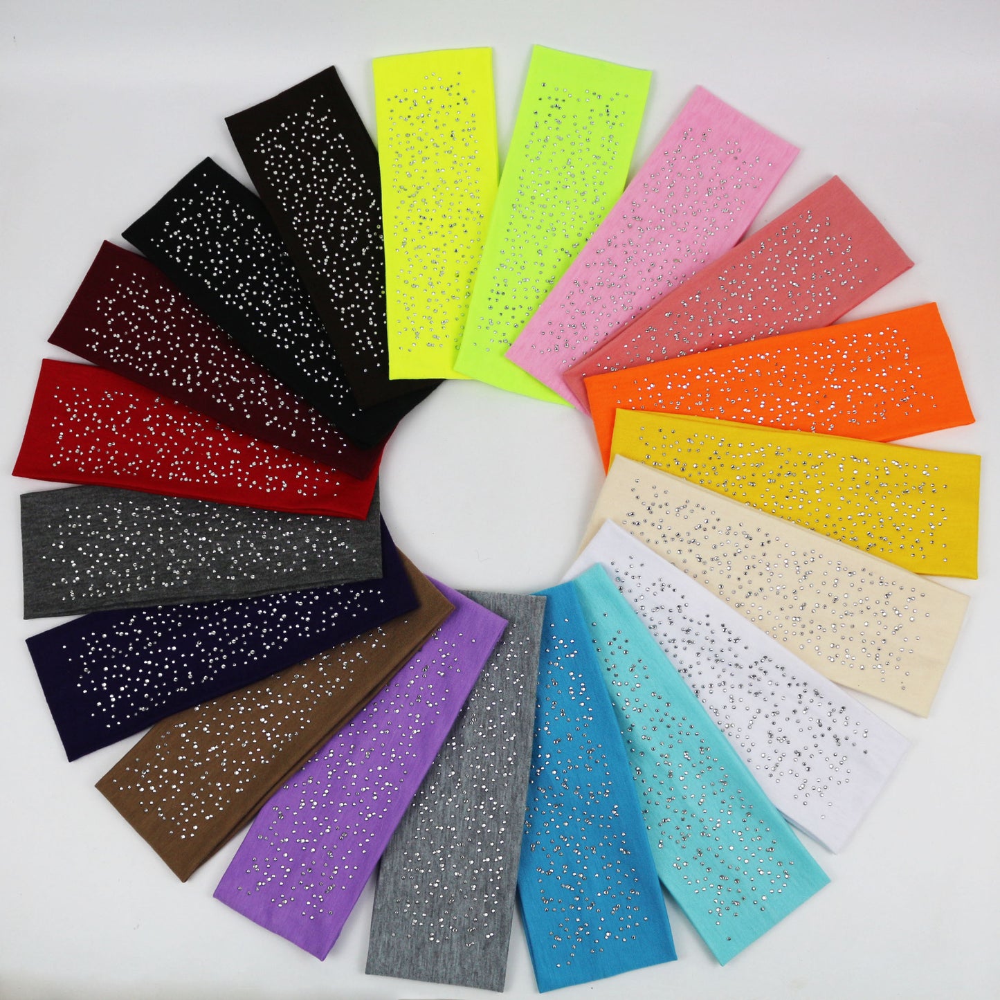 Cotton loop hair band with glitters