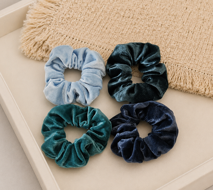 4-pack small velvet scrunchies