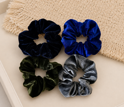 4-pack small velvet scrunchies