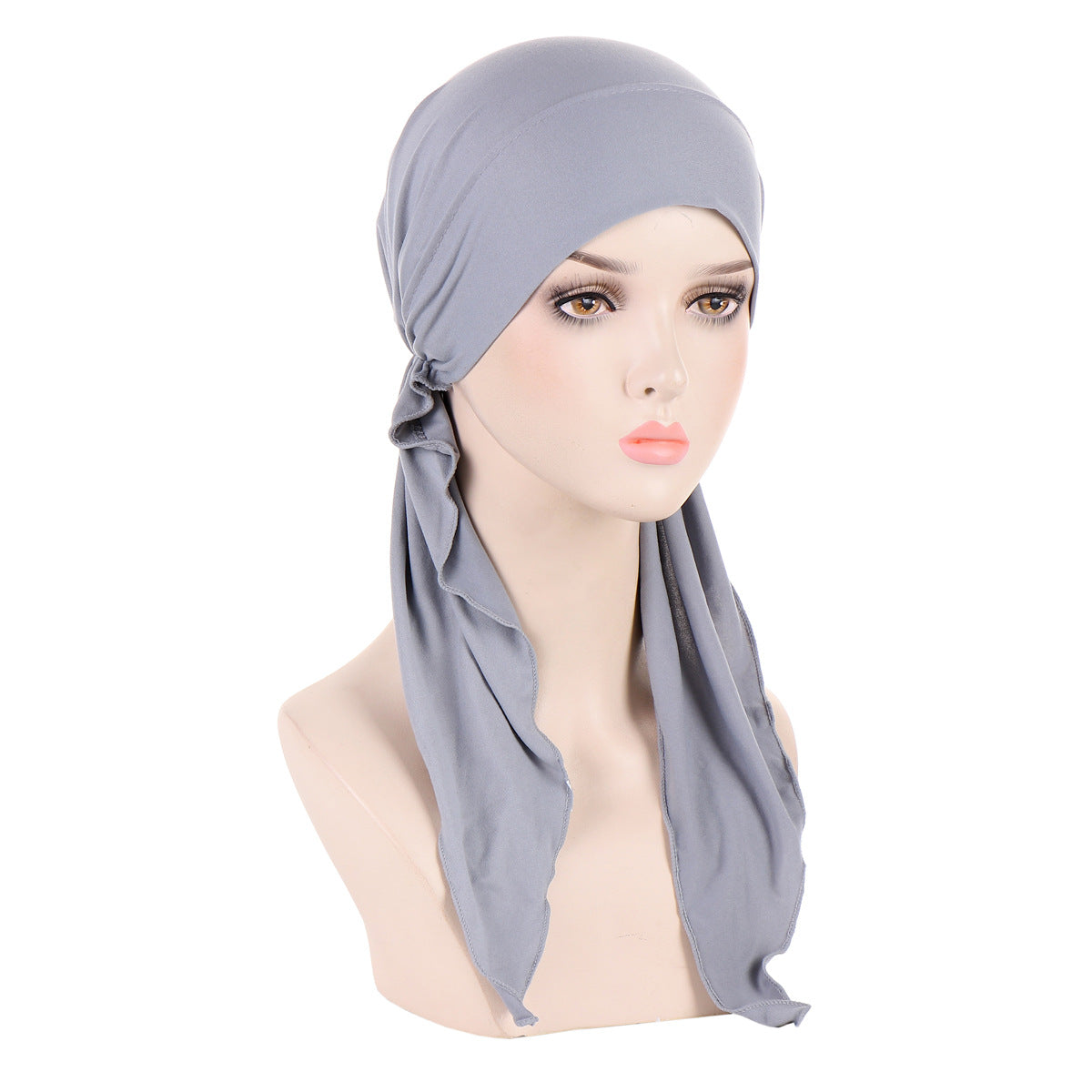 Super soft plain hair cap with scarf