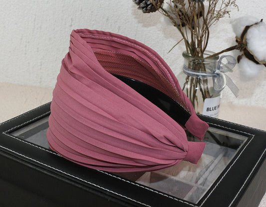 Plain chiffon pleated headband
