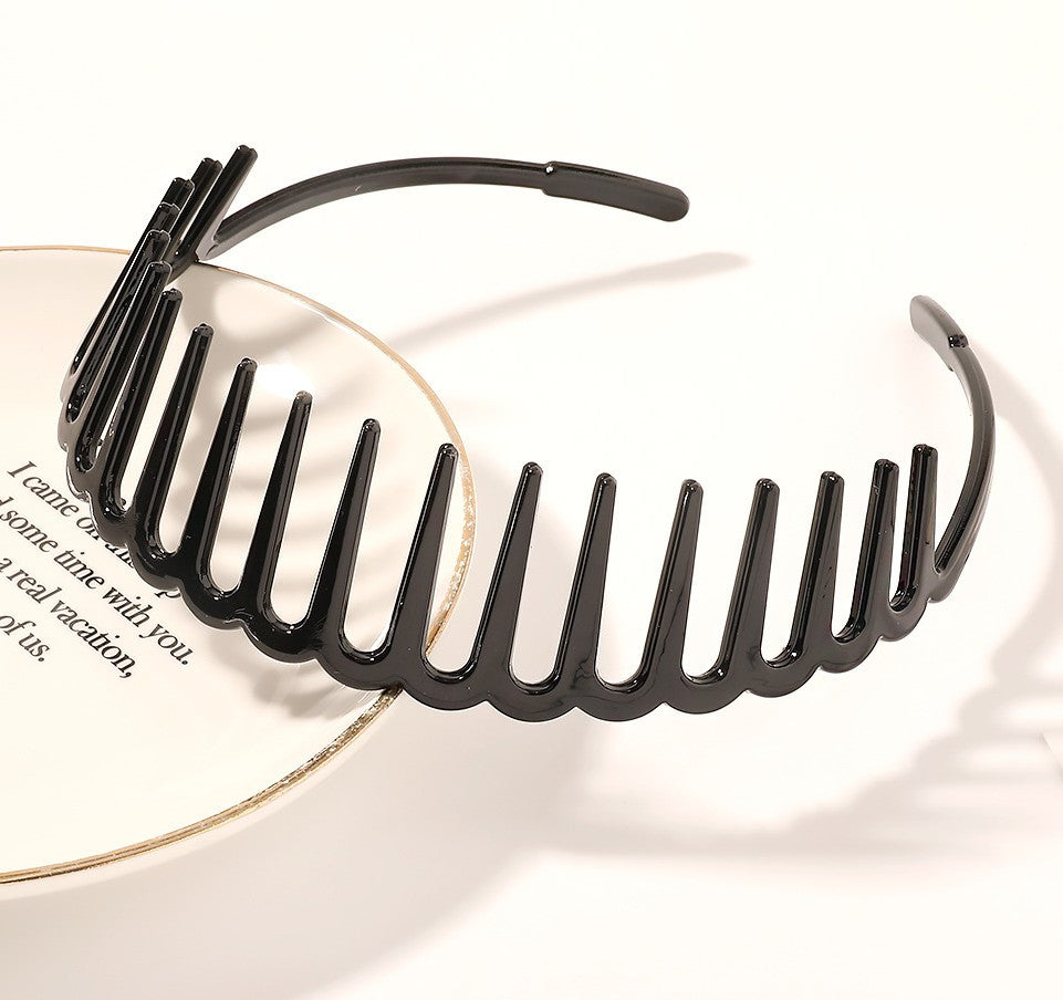 Acrylic headband with long teeth