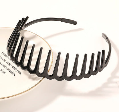 Acrylic headband with long teeth