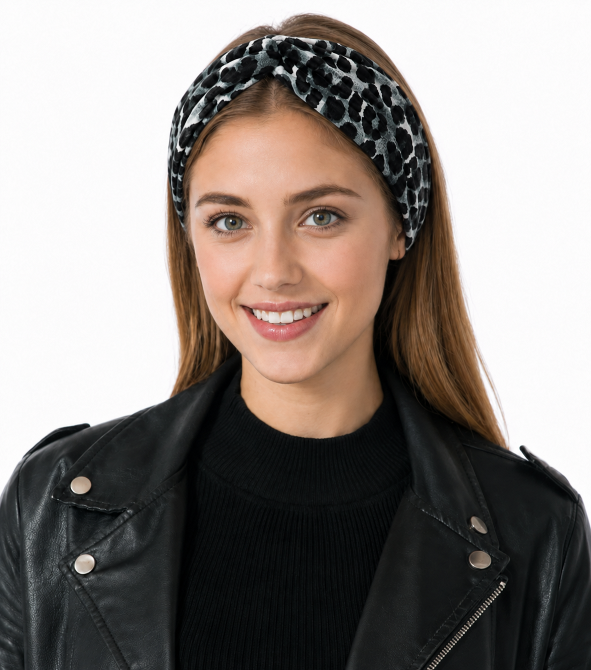 Leopard print twist headband