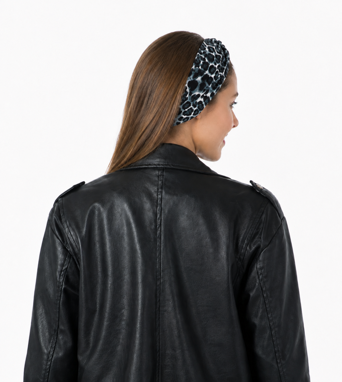 Leopard print twist headband