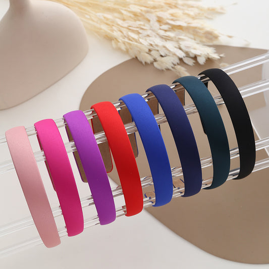 2cm wide matte satin headband