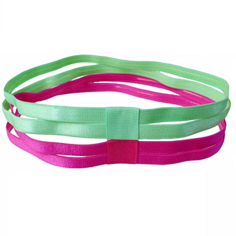 Double wrap non-slip sporty elastic hair band