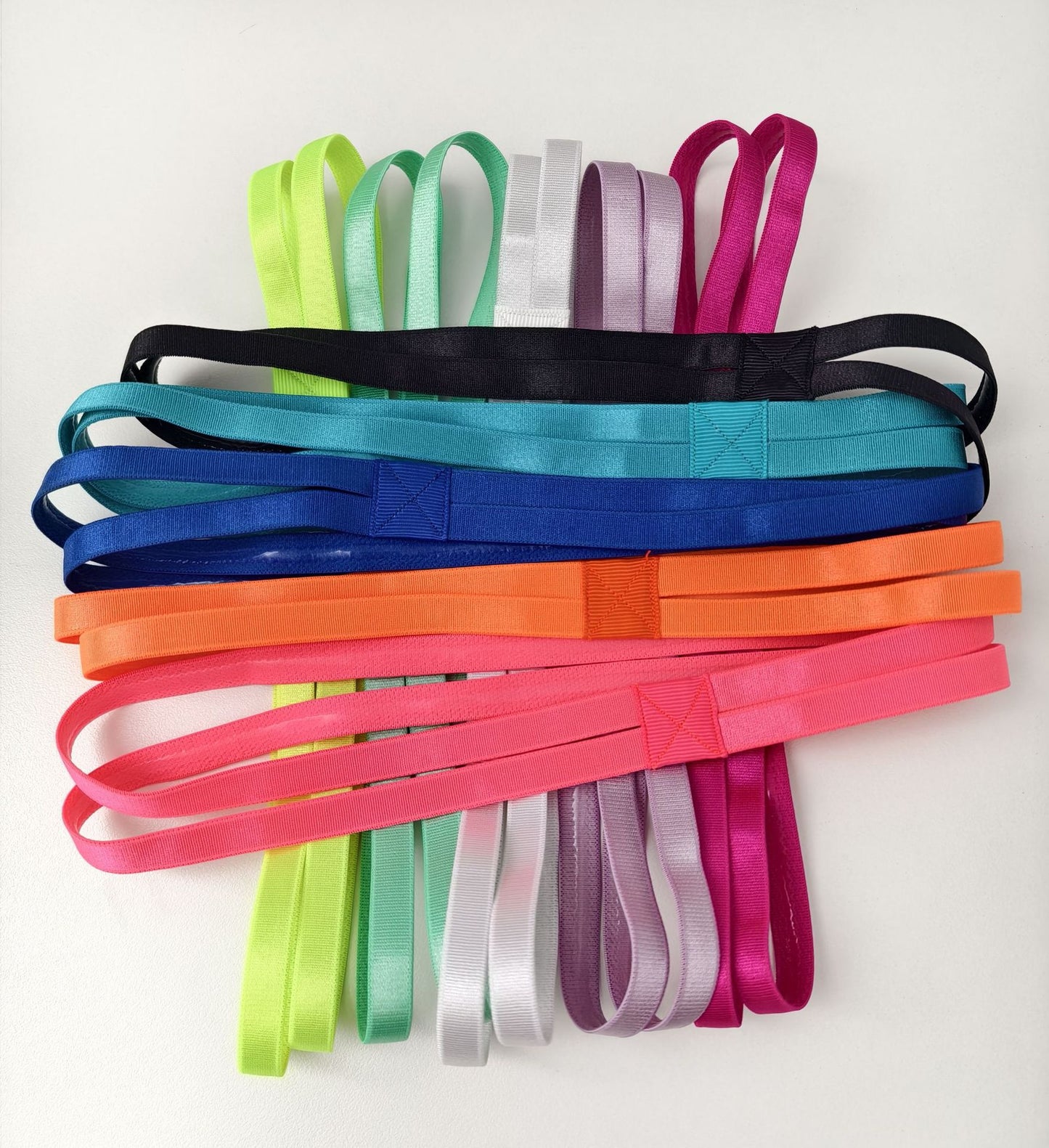 Double wrap non-slip sporty elastic hair band