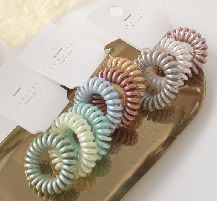 3-pack small coil hair ring