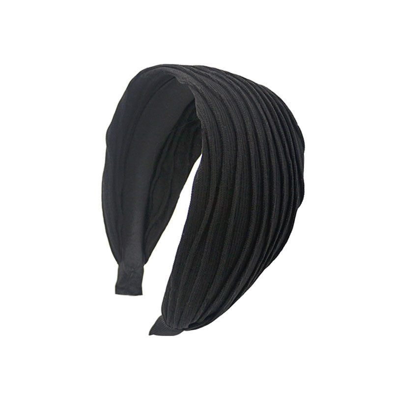 7cm wide wavy top plain headband