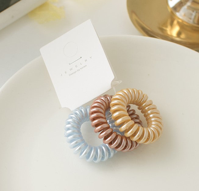 3-pack small coil hair ring