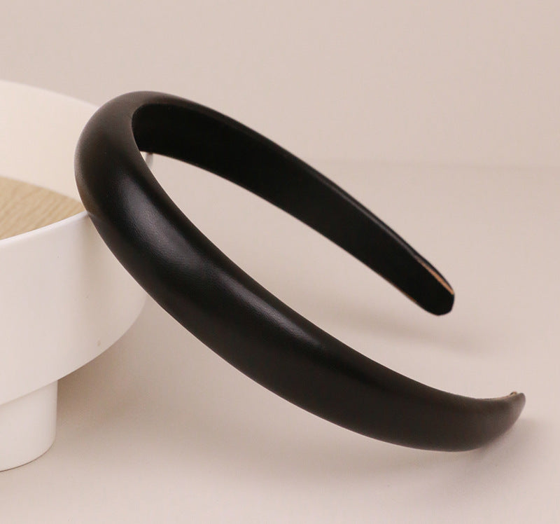 2cm wide matte leather headband