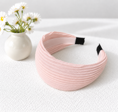 Pleated wide headband