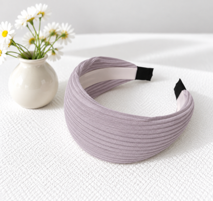 Pleated wide headband