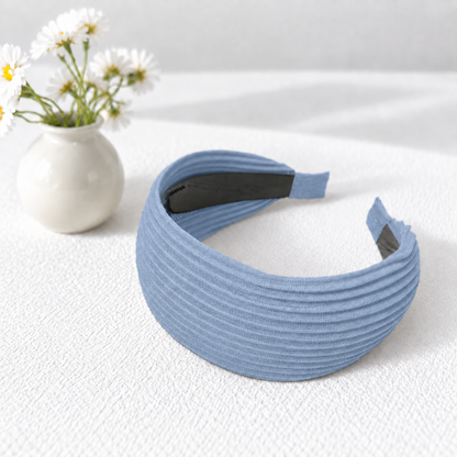 Pleated wide headband
