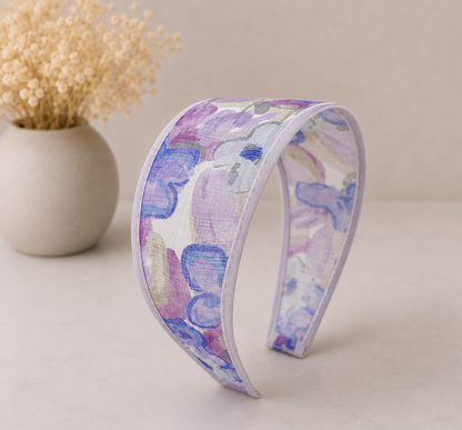 Printed mesh wide headband