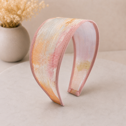 Printed mesh wide headband