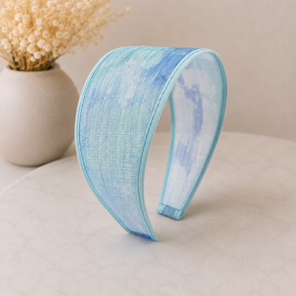 Printed mesh wide headband